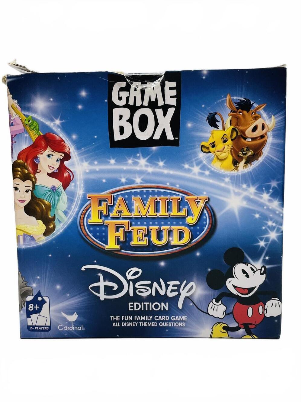 2016 Game Box Family Feud Disney Edition Card Game Complete Damaged Box
